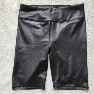 NWOT Faux Leather Biker Shorts